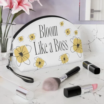 Bloom Like a Boss Design - Woman Makeup Bag - Jaylorna