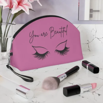 You Are Beautiful Eye Pink Design - Woman Makeup Bag - Jaylorna