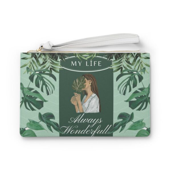 My Life Is Always Wonderful Quote Design - Feminine Purse Clutch Bag - Jaylorna