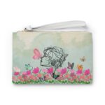 Pastel Woman Line Art & Flower Design - Feminine Purse Clutch Bag - Jaylorna