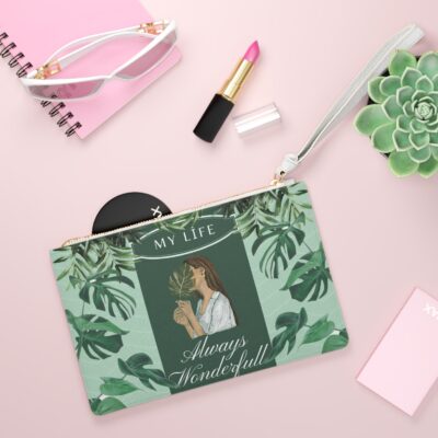 My Life Is Always Wonderful Quote Design - Feminine Purse Clutch Bag - Jaylorna