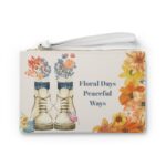 Vintage Floral Garden Design - Feminine Purse Clutch Bag - Jaylorna