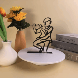 Jaylorna 3D Personalized Abstract Flute Player Art Printed On Demand - Customized Line Art Figure