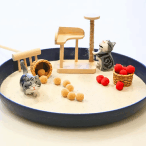 Jaylorna Cat Lover Gift, Desk Decor & Fidget Toy - Mini Zen Gardens