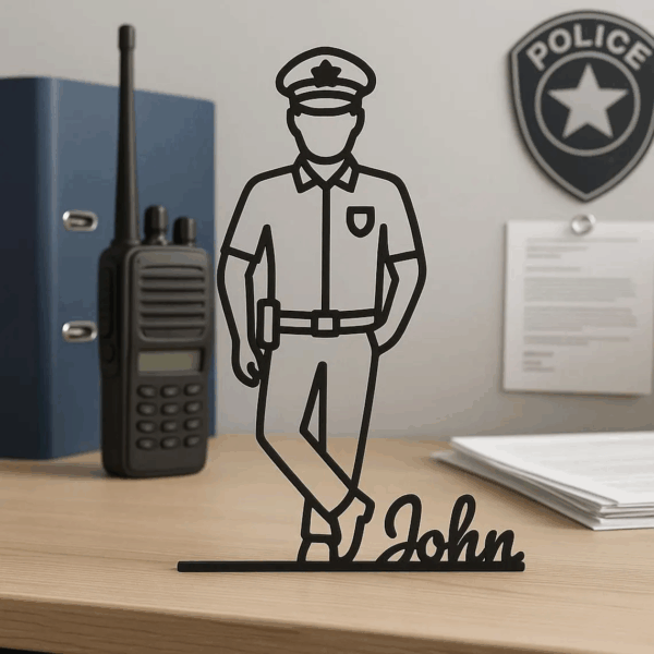 Jaylorna 3D Personalized Police Printed On Demand - Customized Line Art Figure - Image 2