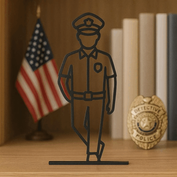 Jaylorna 3D Personalized Police Printed On Demand - Customized Line Art Figure - Image 3