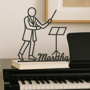 Jaylorna 3D Personalized Orchestra Conductor Printed On Demand - Customized Line Art Figure