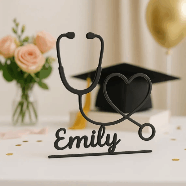 Jaylorna 3D Personalized Stethoscope Wire Art Printed On Demand - Customized Line Art Figure - Image 3