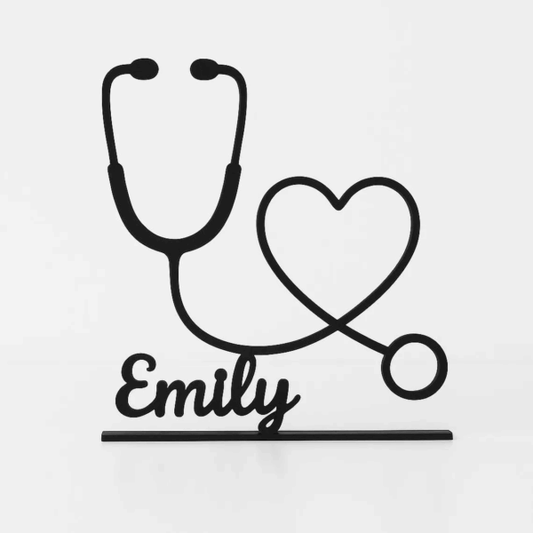 Jaylorna 3D Personalized Stethoscope Wire Art Printed On Demand - Customized Line Art Figure - Image 4