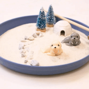 Jaylorna Mini Arctic Animals Desk Decor Cute Fidget & Stress Relief Gift - Mini Zen Gardens