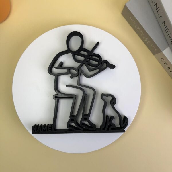 Jaylorna 3D Violinist Printed On Demand - Customized Line Art Figure - Image 2