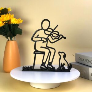 Jaylorna 3D Violinist Printed On Demand - Customized Line Art Figure